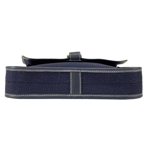 Auth HERMES Buenaventura Mini - Blue Indigo Toile Officier Veau Barenia None - Picture 6 of 15